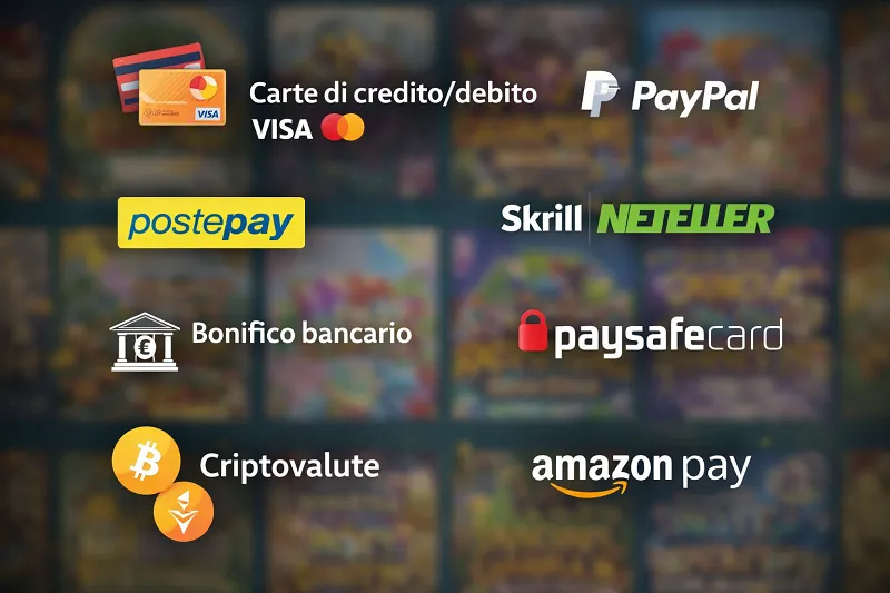 Metodi di pagamento per casinò online in Italia: PayPal, Postepay, Visa e Skrill